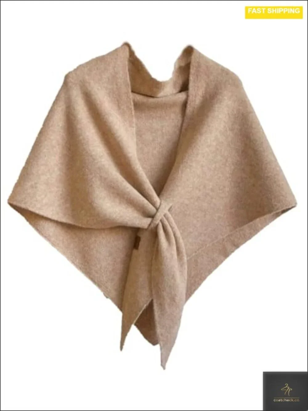 Women's Fleece Poncho Shawl Wrap Scarf Knit Triangle Soft Non-Irritating Warm